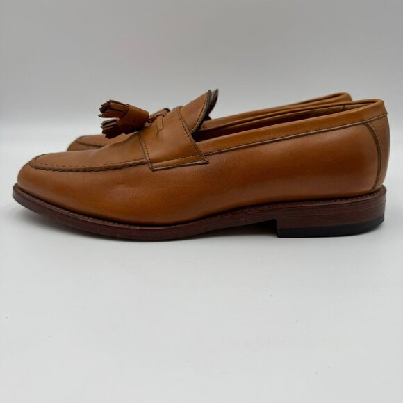 Allen Edmonds Wingham Tassel Loafers Tan Leather Mens Size 9.5D Classic Slip-On - Picture 3 of 9